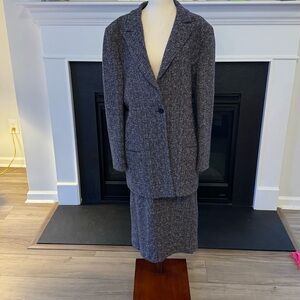 ✨ Vintage Mirrors of Krizia Italian Tweed Skirt Suit – Made in Italy ✨